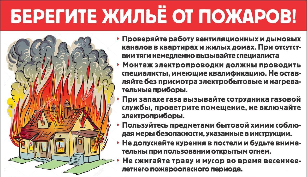 Информация для граждан по соблюдению правил пожарной безопасности.