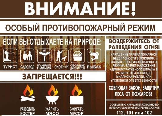 Информация для граждан. Постановлением Администрации МО «Тарбагатайский район» от 10 апреля 2024 года № 55  на территории  МО  «Тарбагатайский район»  с 08 апреля 2024 года  введен  особый противопожарный режим..
